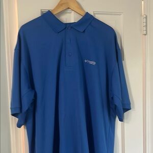 Columbia Blue Polo Shirt Classic Design